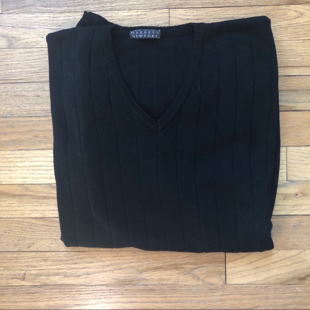 Barney’s New York Virgin Wool Black Sweater
